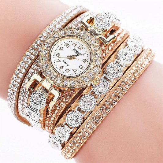 New Fashion Ladies Full Diamond Steel Bracelet With Digital Scale Women&#039;s Watch In Stock Wholesale